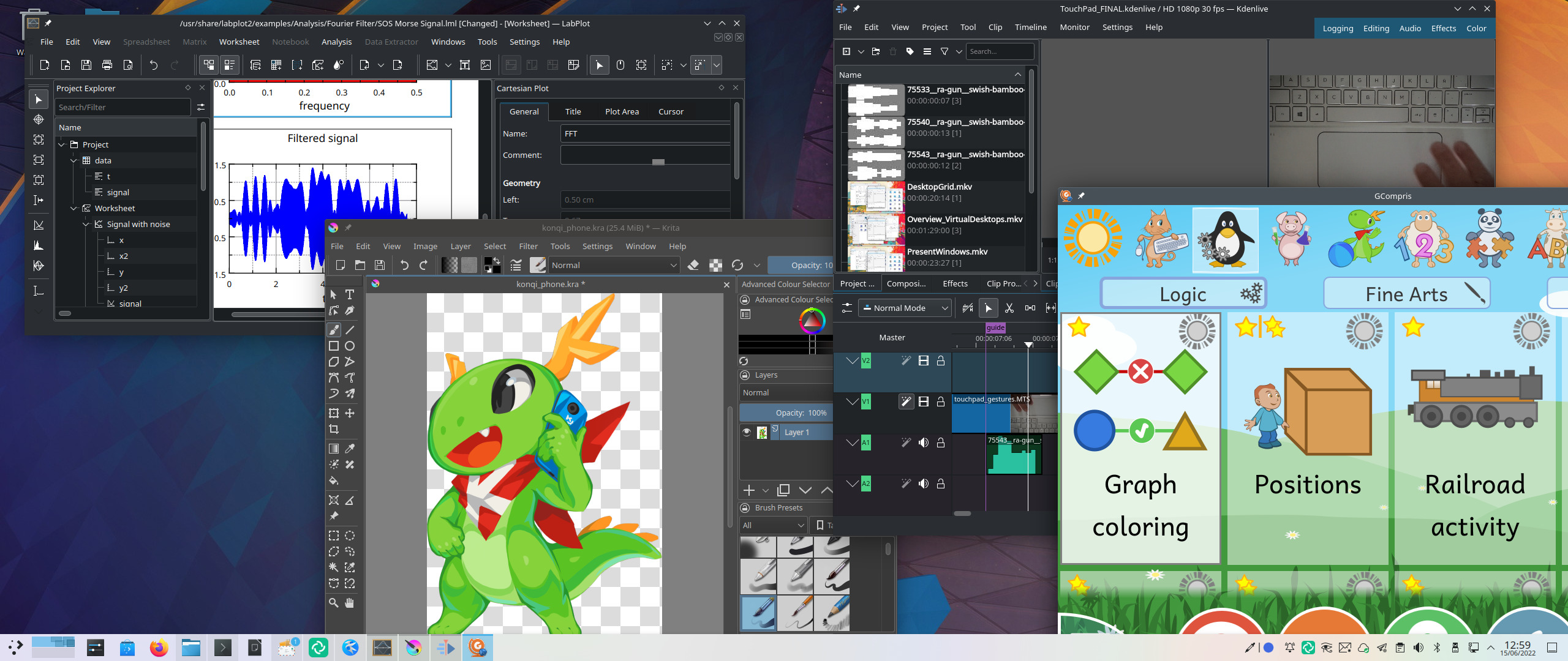 KDE apps running on Plasma